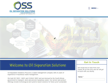 Tablet Screenshot of oilseparationsolutions.co.za